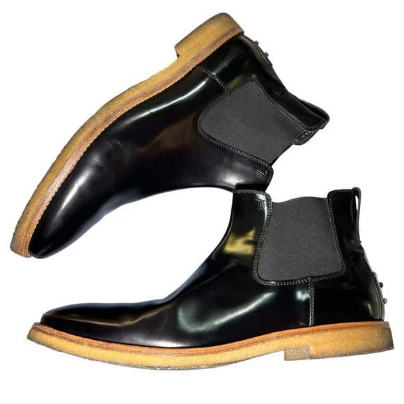 Men’s TOD’S Black Leather Chelsea Boots (Sz 8.5) (VGUC) - Picture 8 of 14